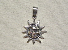 Silver pendant - sun