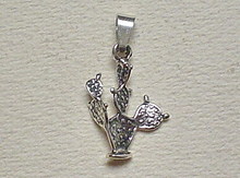 Silver pendant - cactus