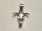 Silver pendant - bull`s skull