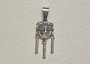 Silver pendant - Aztec mask