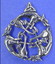 Celtic brooch/pendant - three wolves